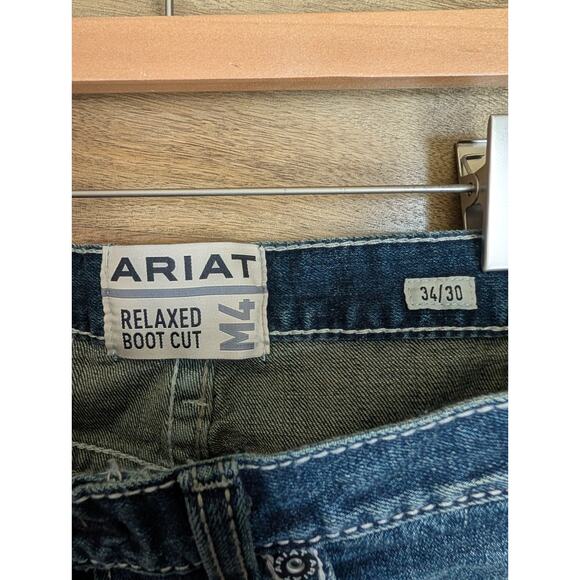 Ariat Bootcut Jeans Mens 34/30 Blue Denim Stretch M4 Series Relaxed Outdoor NWT - Picture 3 of 3